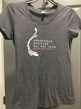 Ballet Beautiful branded Charcoal Gray Short Sleeve Graphic Tee